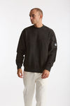 Felpa BRUSHED AND EMERIZED DIAGONAL FLEECE in cotone antracite uomo C.p. company - 3