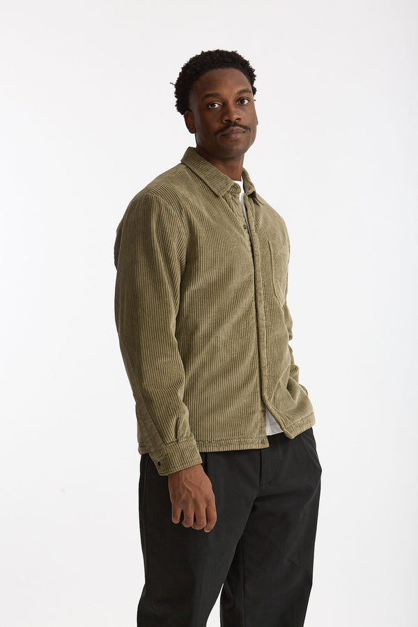 Overshirt velluto a coste in cotone verde uomo C.p. company
