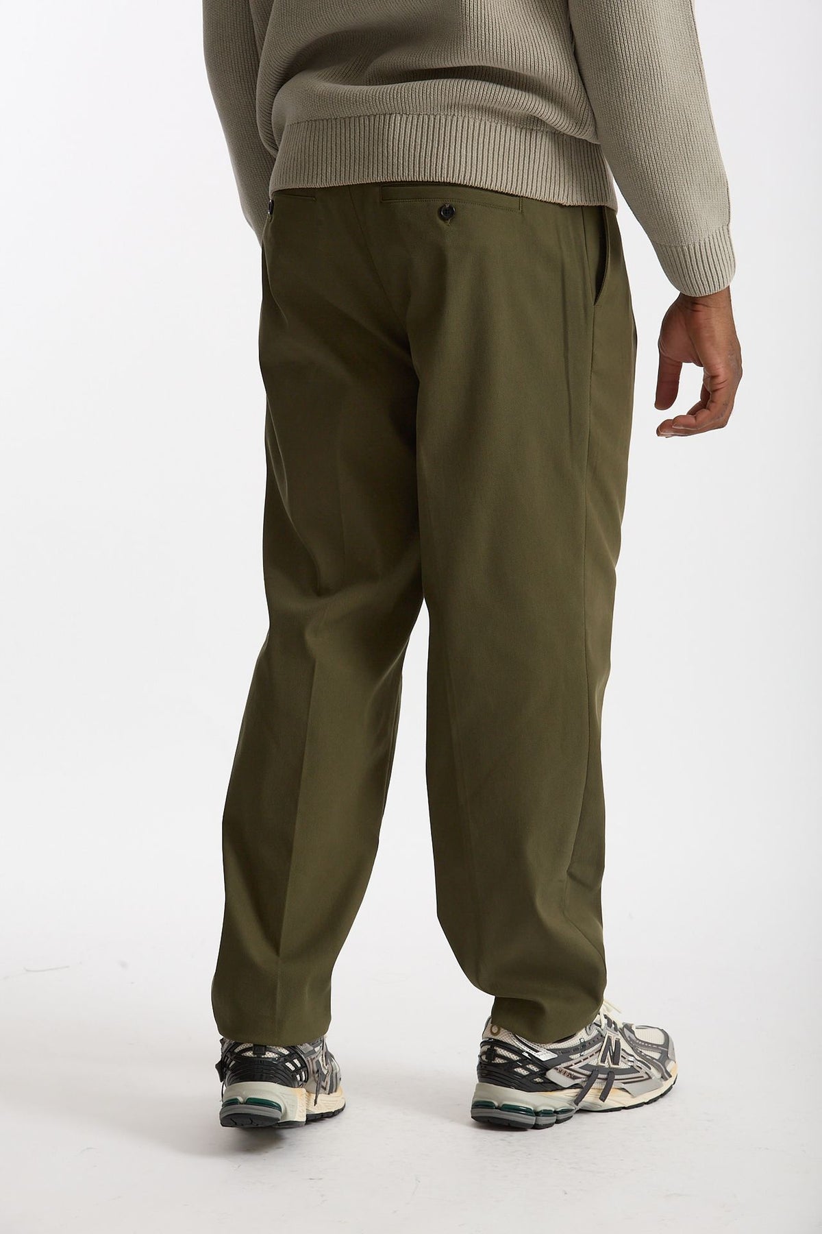 Pantalone GIN in cotone e nylon stretch verde uomo Department five - 5