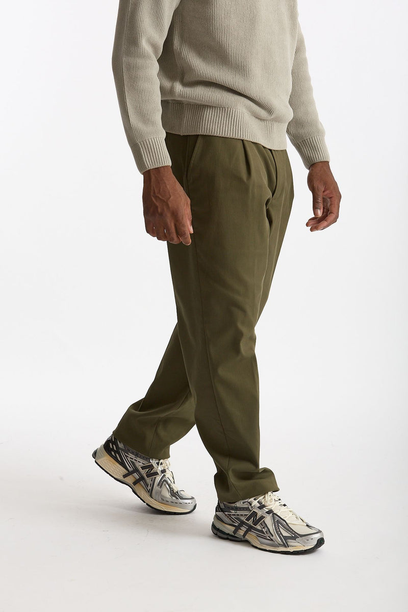 Pantalone GIN in cotone e nylon stretch verde uomo Department five - 3