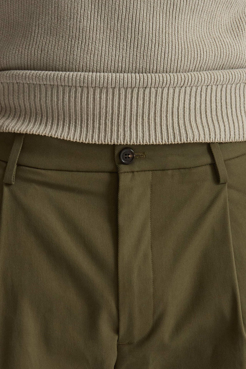 Pantalone GIN in cotone e nylon stretch verde uomo Department five - 6