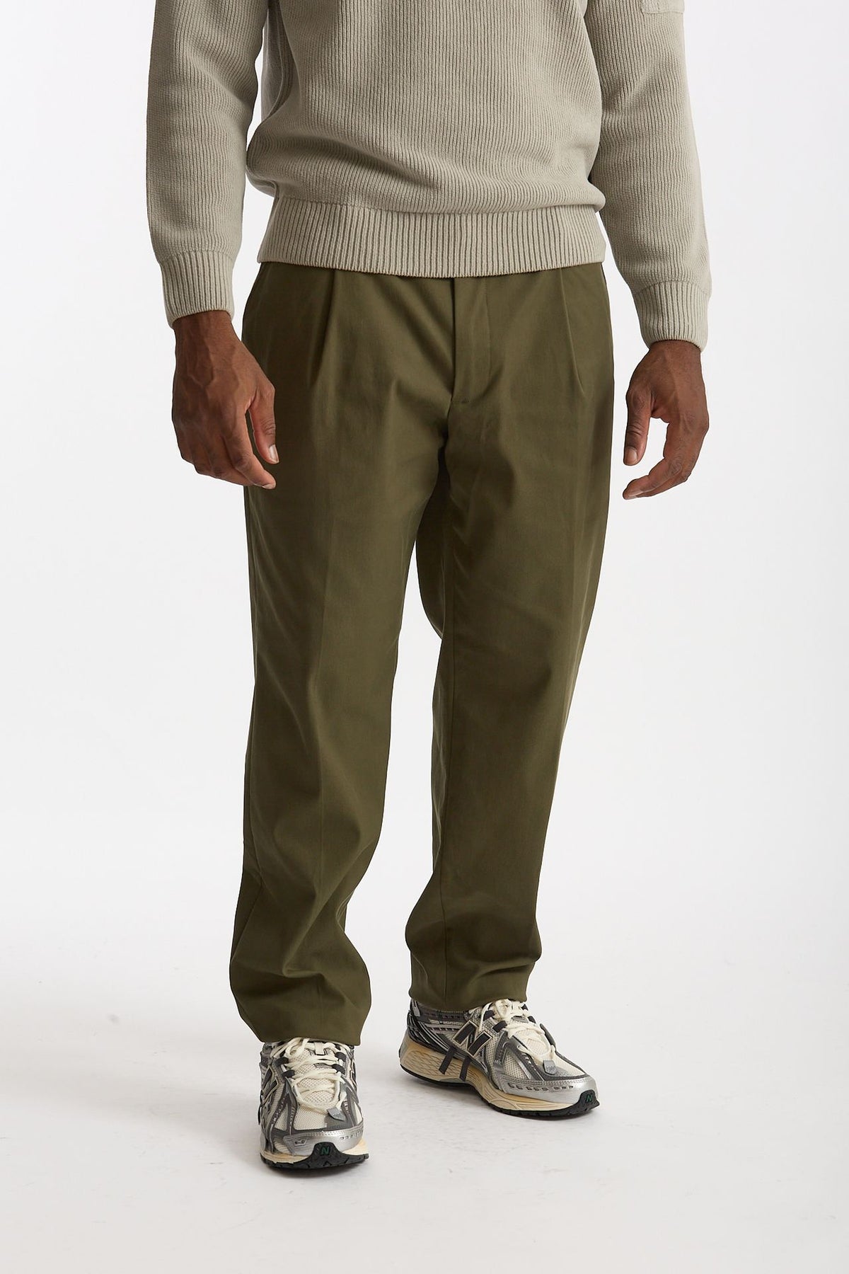 Pantalone GIN in cotone e nylon stretch verde uomo Department five - 1