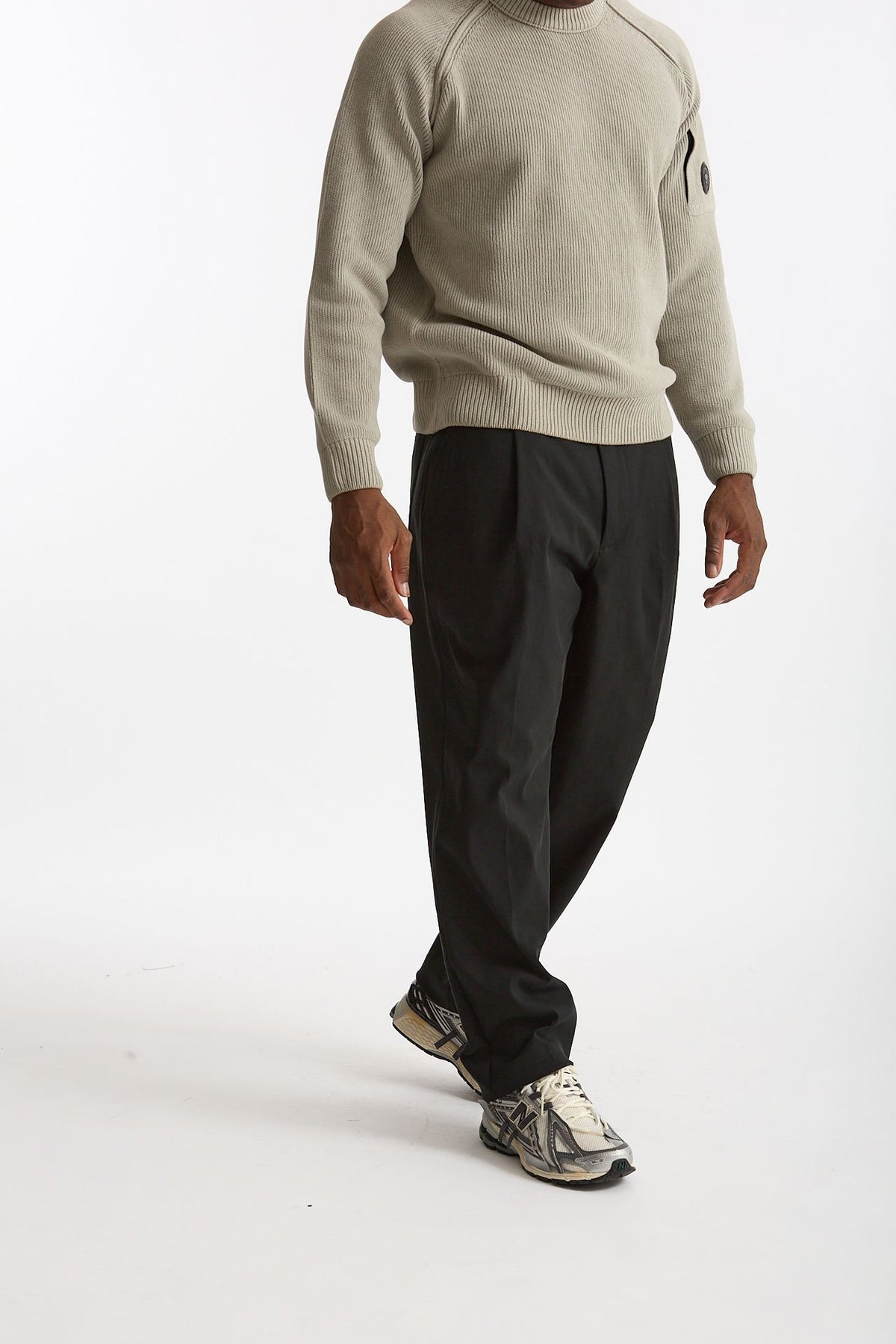 Pantalone GIN in cotone e nylon stretch nero uomo Department five - 1