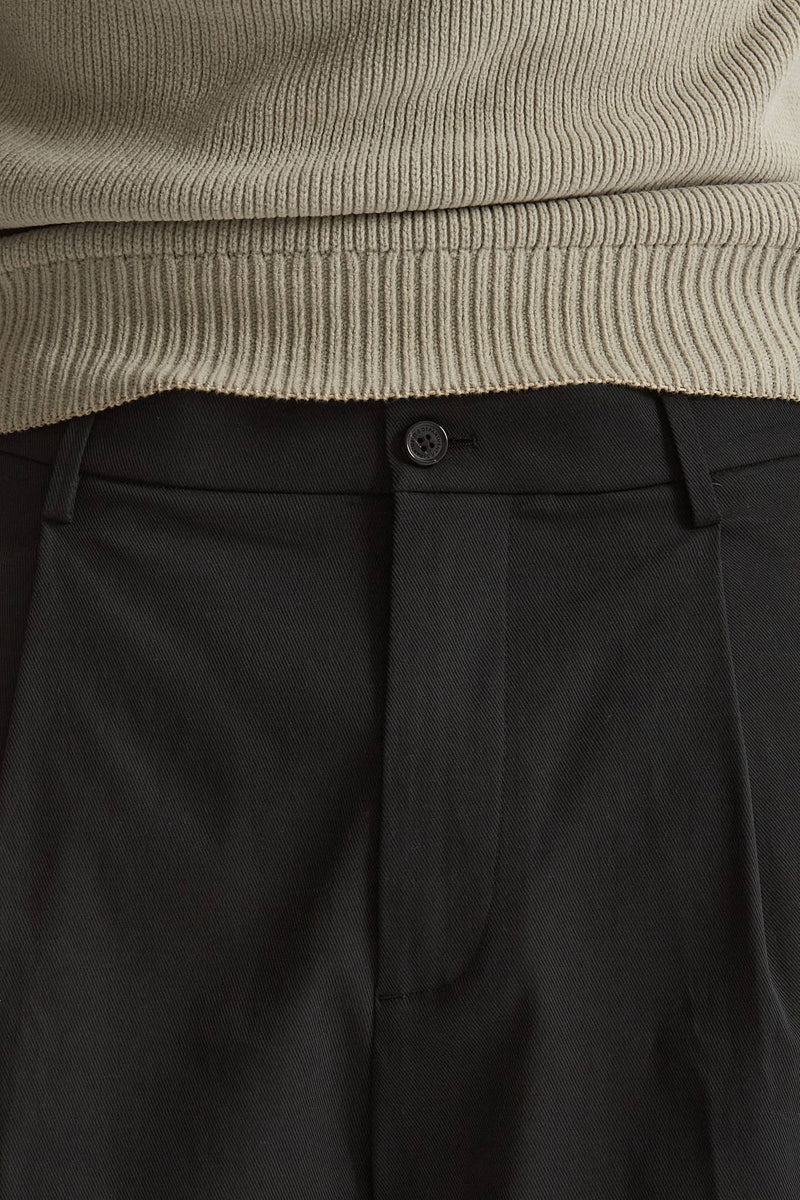 Pantalone GIN in cotone e nylon stretch nero uomo Department five - 5