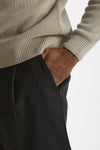Pantalone GIN in cotone e nylon stretch nero uomo Department five - 6