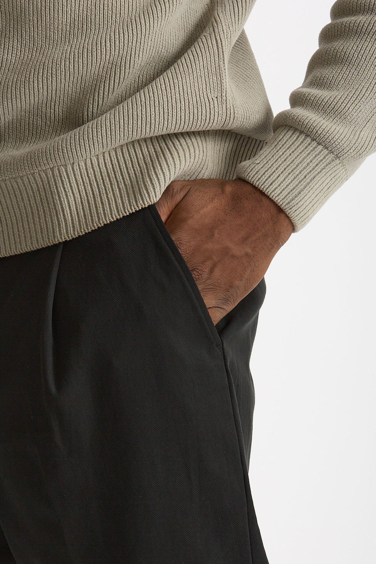 Pantalone GIN in cotone e nylon stretch nero uomo Department five - 6