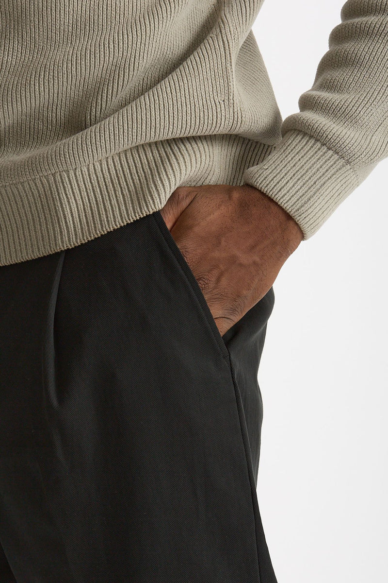 Pantalone GIN in cotone e nylon stretch nero uomo Department five - 6
