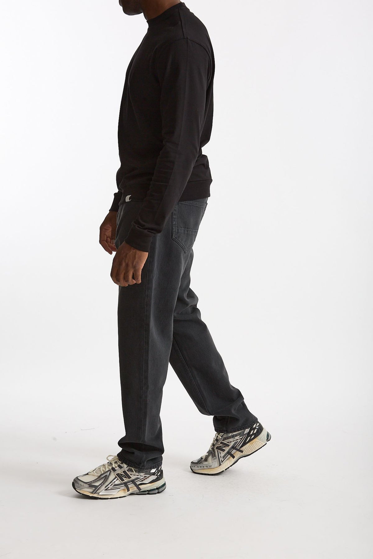 Jeans MUSSO in cotone bull fermo nero uomo Department five - 2