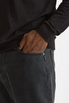 Jeans MUSSO in cotone bull fermo nero uomo Department five - 6