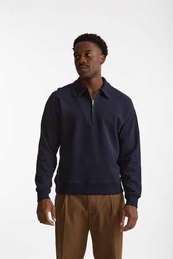 Felpa BOSS in cotone blu uomo Department five