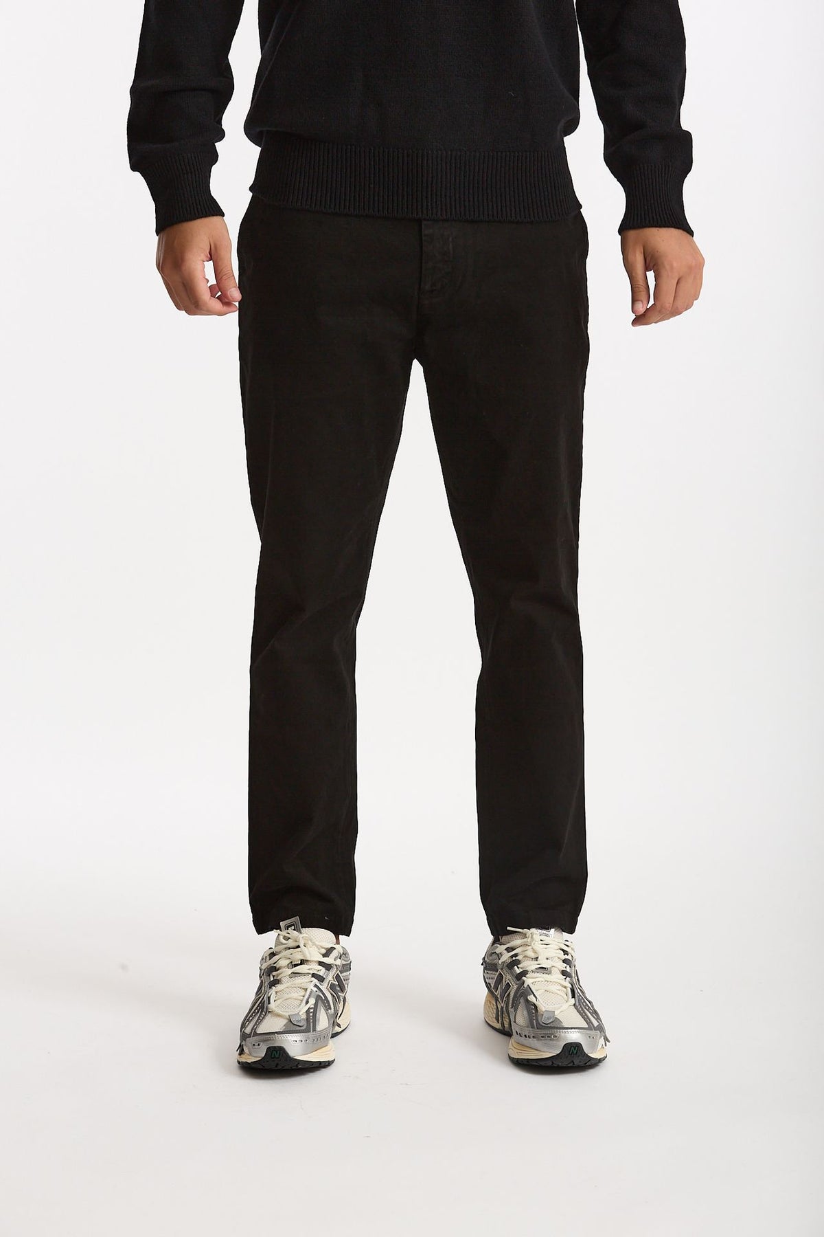 Pantalone PRINCE in cotone stretch lavato nero uomo Department five - 1