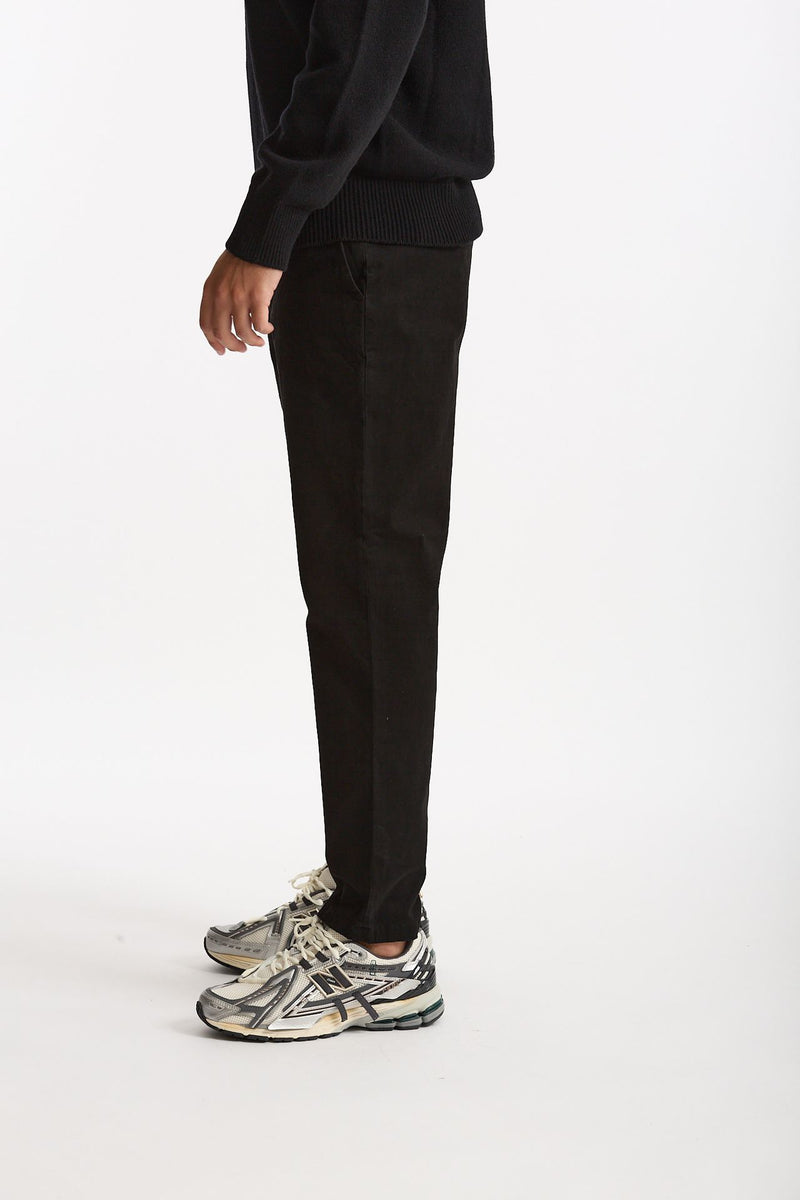 Pantalone PRINCE in cotone stretch lavato nero uomo Department five - 2