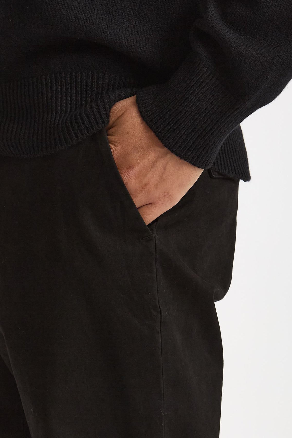 Pantalone PRINCE in cotone stretch lavato nero uomo Department five - 6