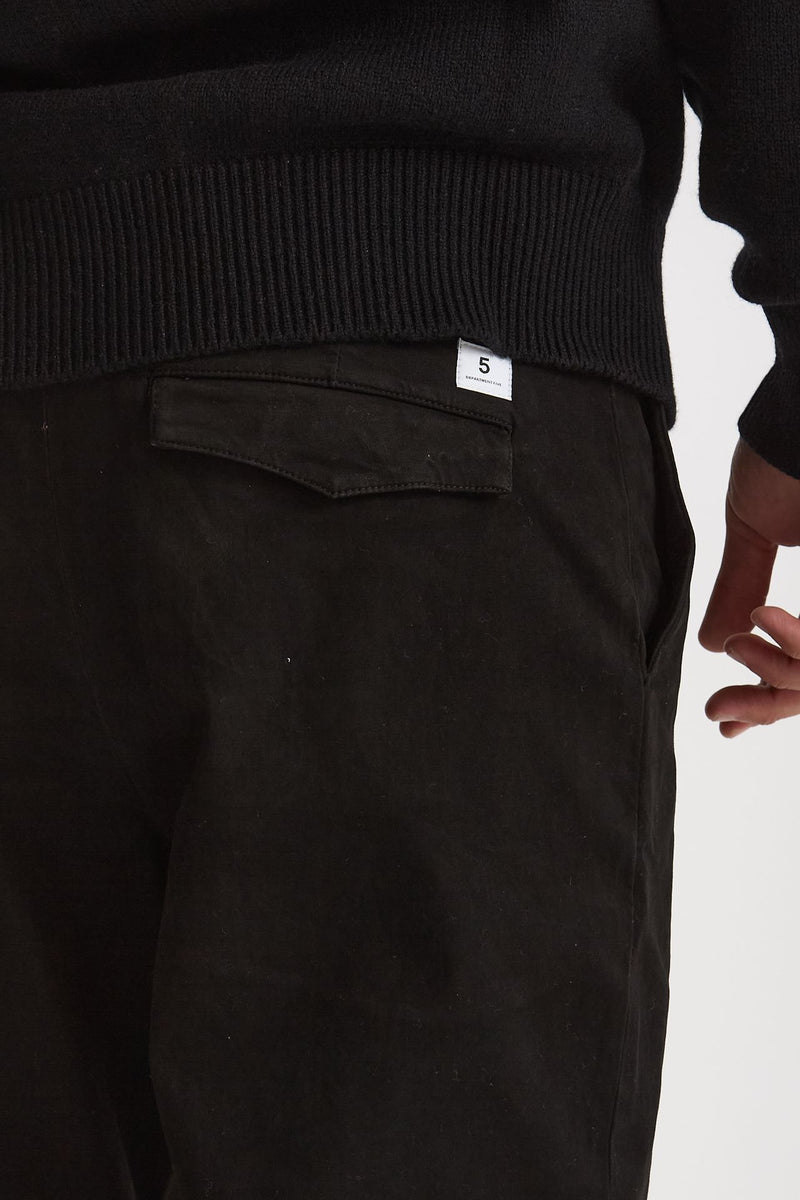 Pantalone PRINCE in cotone stretch lavato nero uomo Department five - 7