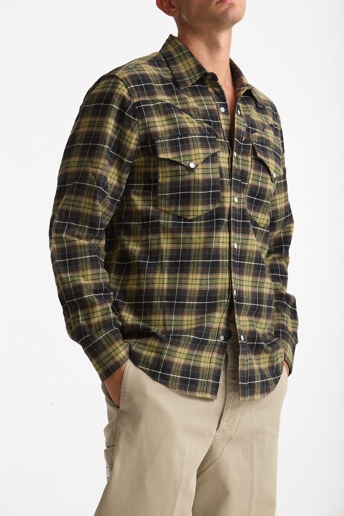 Camicia texana cotone scozzese uomo Department five - 4