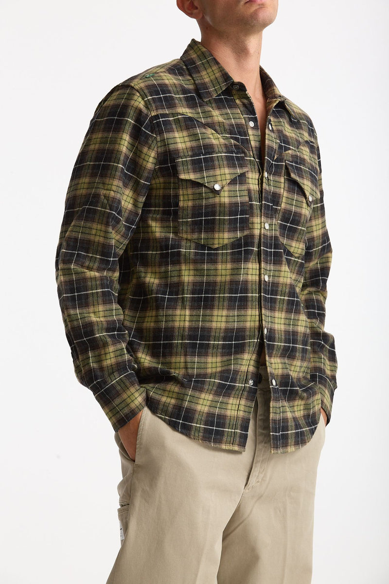 Camicia texana cotone scozzese uomo Department five - 4
