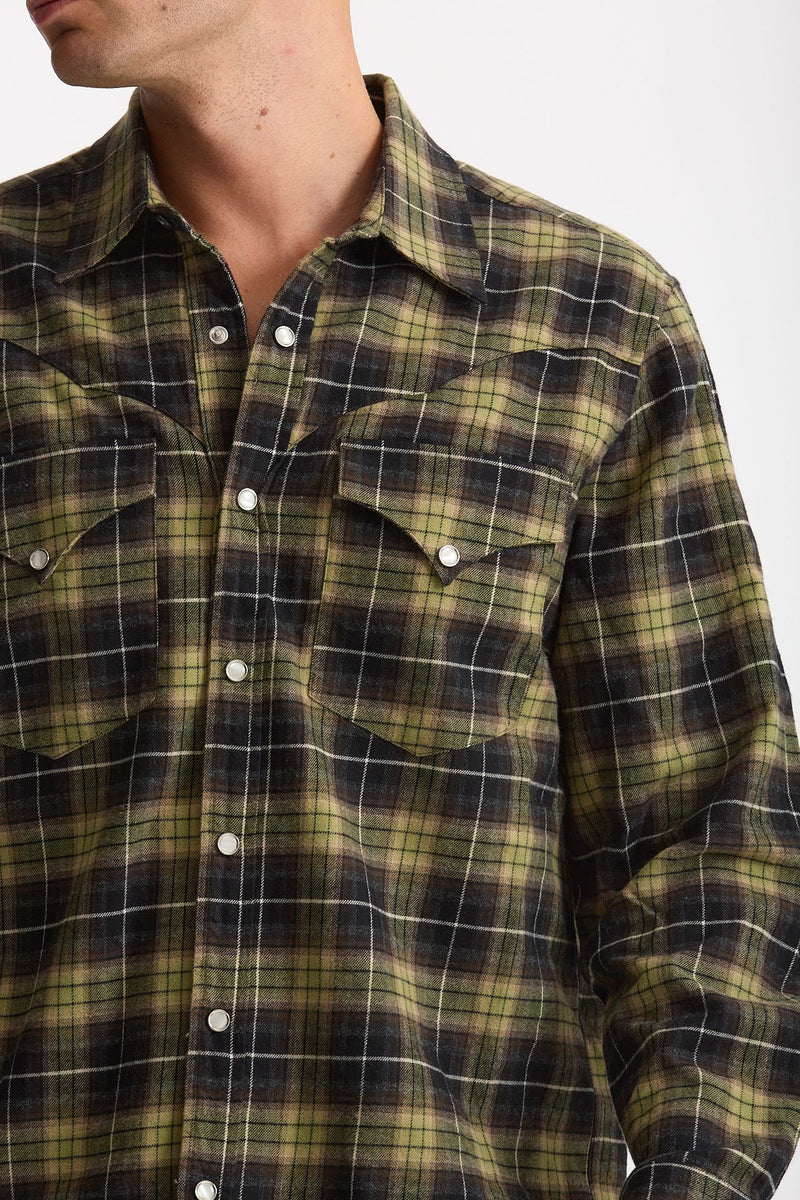 Camicia texana cotone scozzese uomo Department five - 5