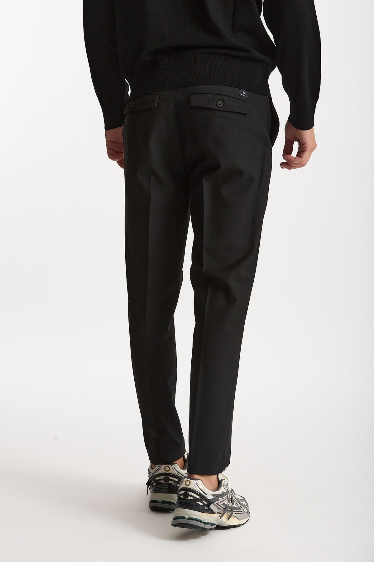 Pantalone SPY in lana e poliestere nero uomo Department five - 3