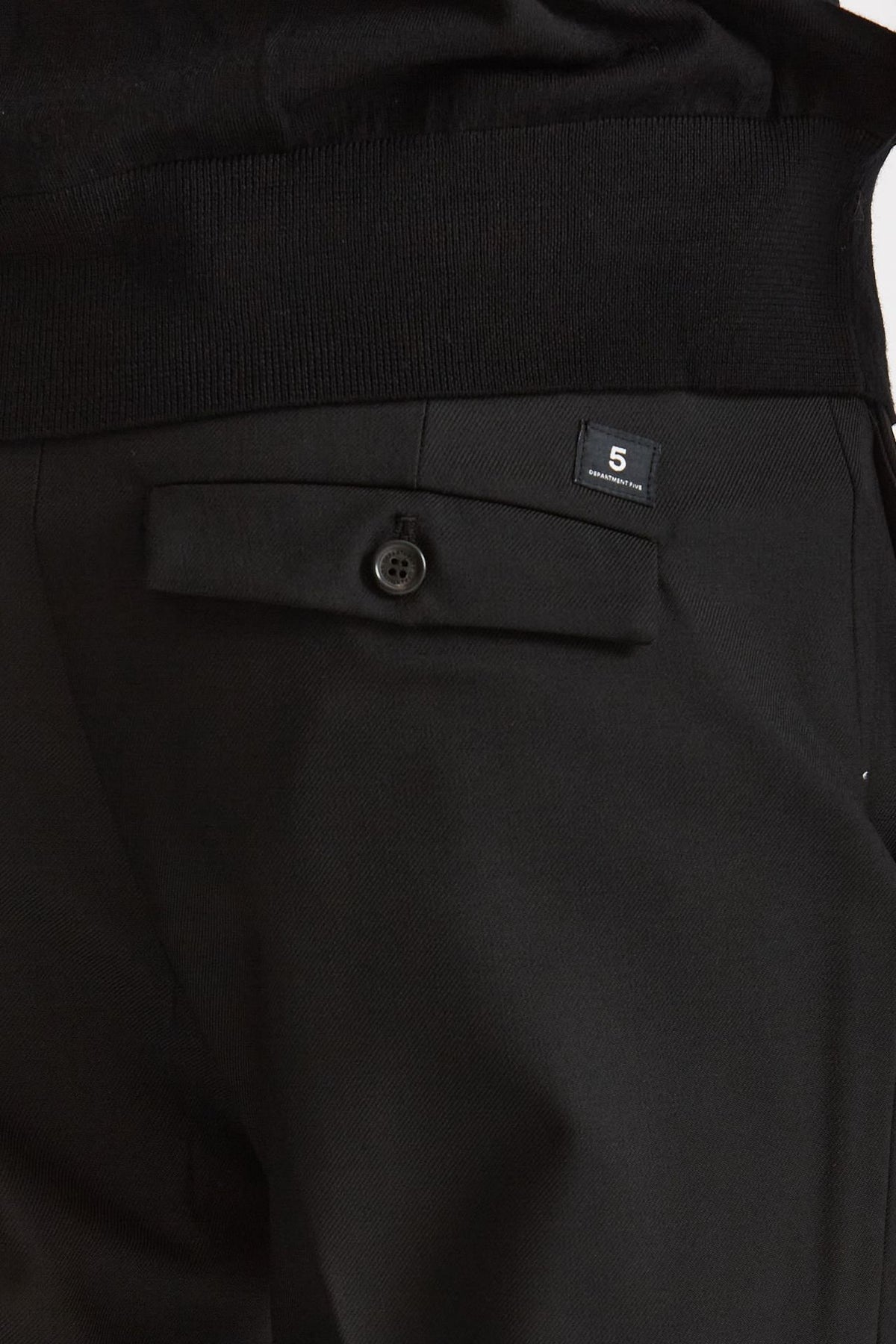 Pantalone SPY in lana e poliestere nero uomo Department five - 7
