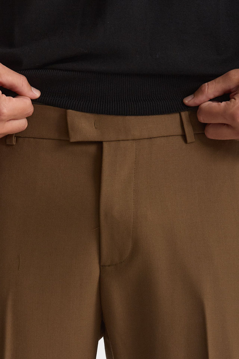 Pantalone SPY in lana e poliestere cammello uomo Department five - 5