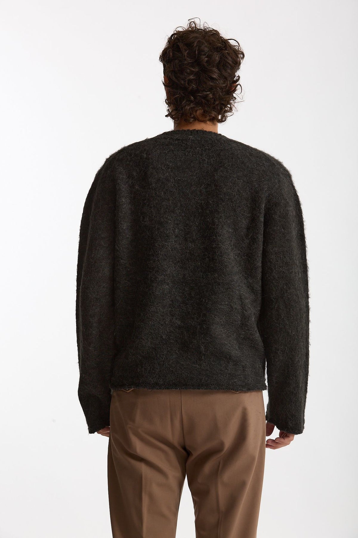 Maglia Serafino grigio antracite uomo Diana studio - 5