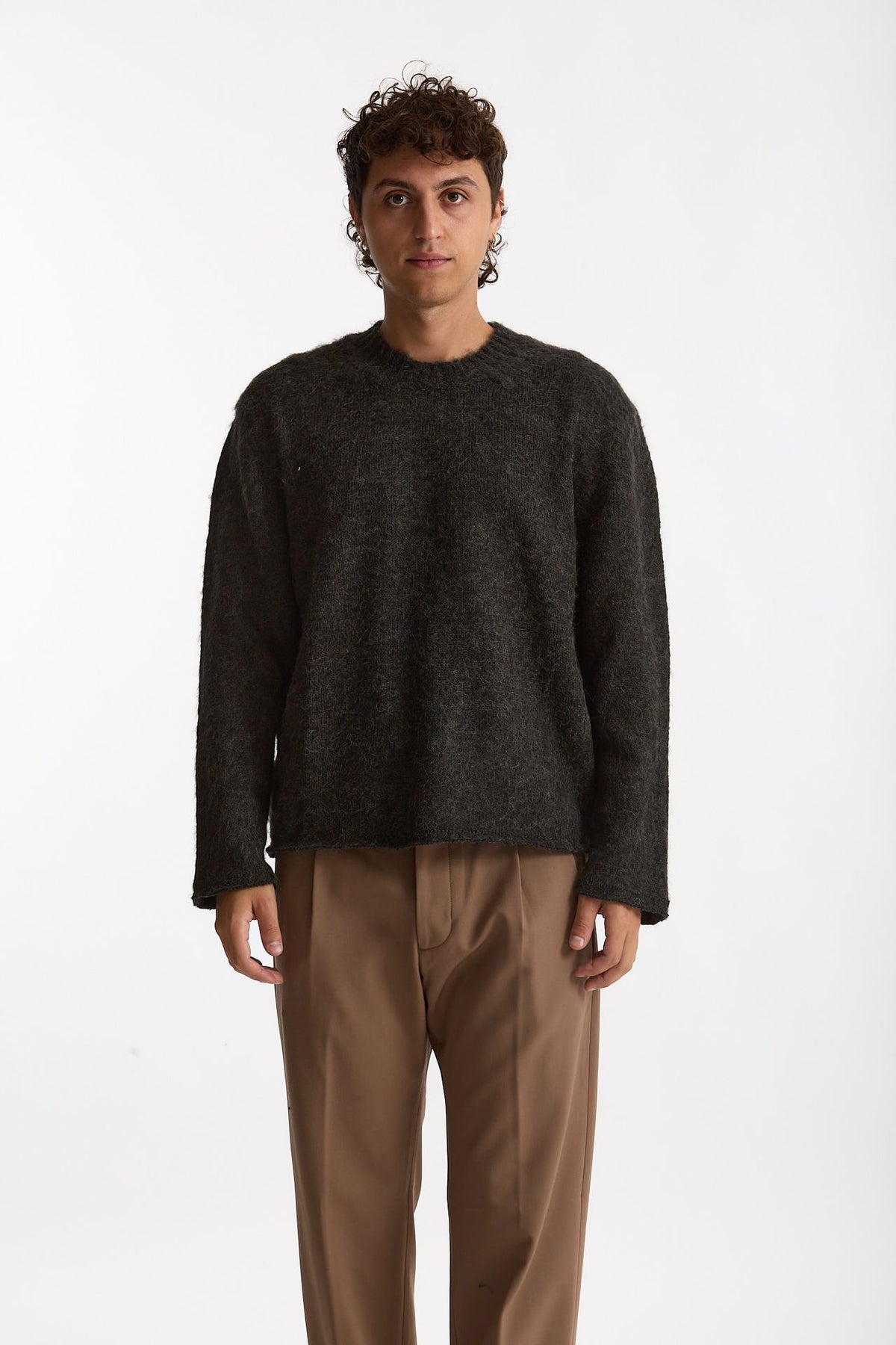 Maglia girocollo grigio antracite uomo Diana studio - 1