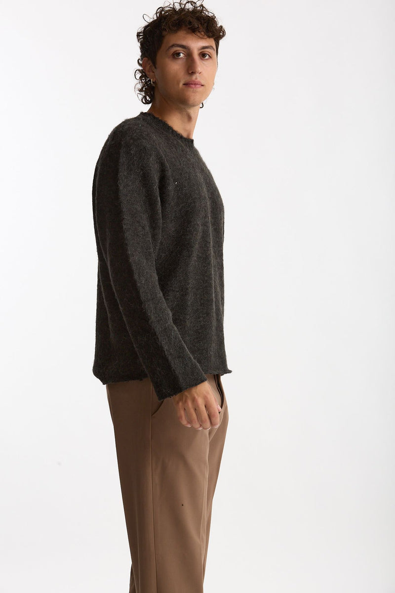 Maglia girocollo grigio antracite uomo Diana studio - 2