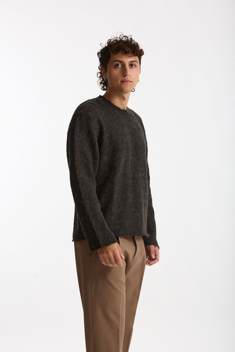 Maglia girocollo grigio antracite uomo Diana studio - 3