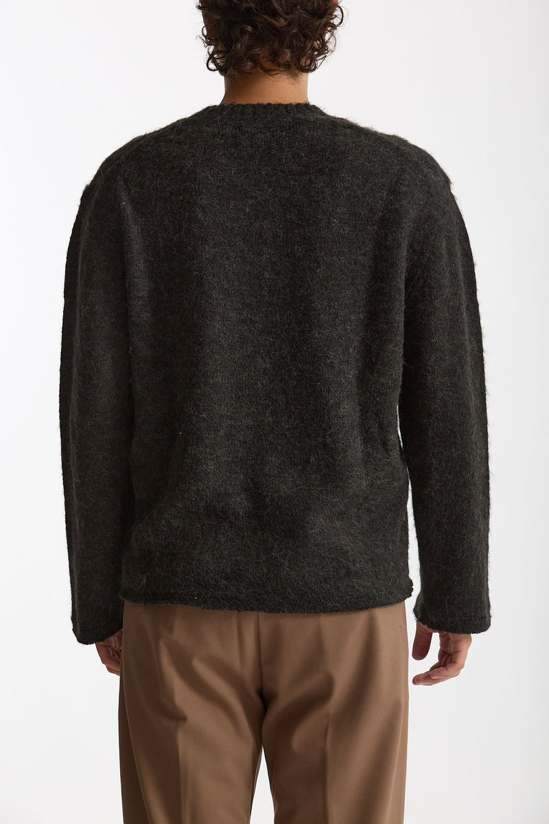 Maglia girocollo grigio antracite uomo Diana studio - 4