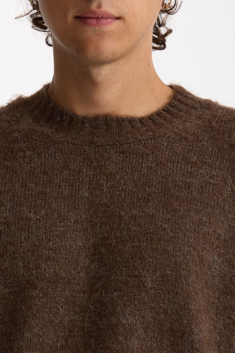 Maglia girocollo marrone uomo Diana studio - 5