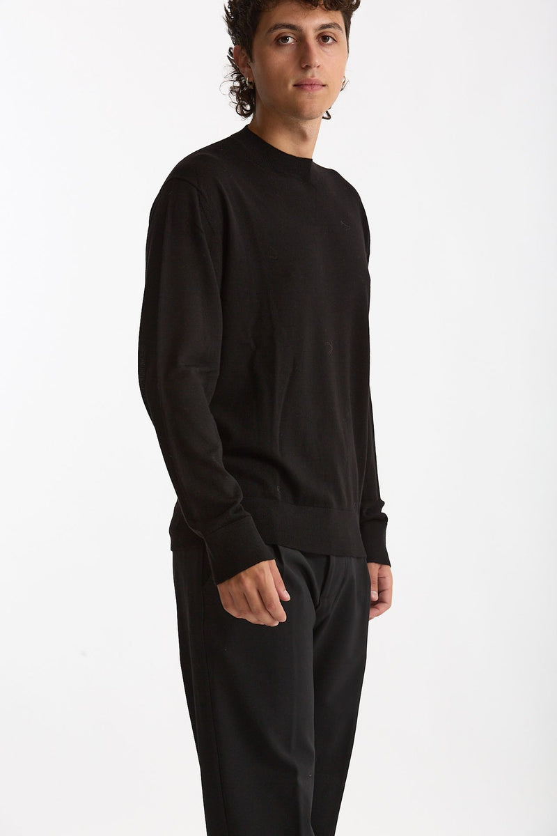 Maglia in lana e cashmere nero uomo Diana studio - 3