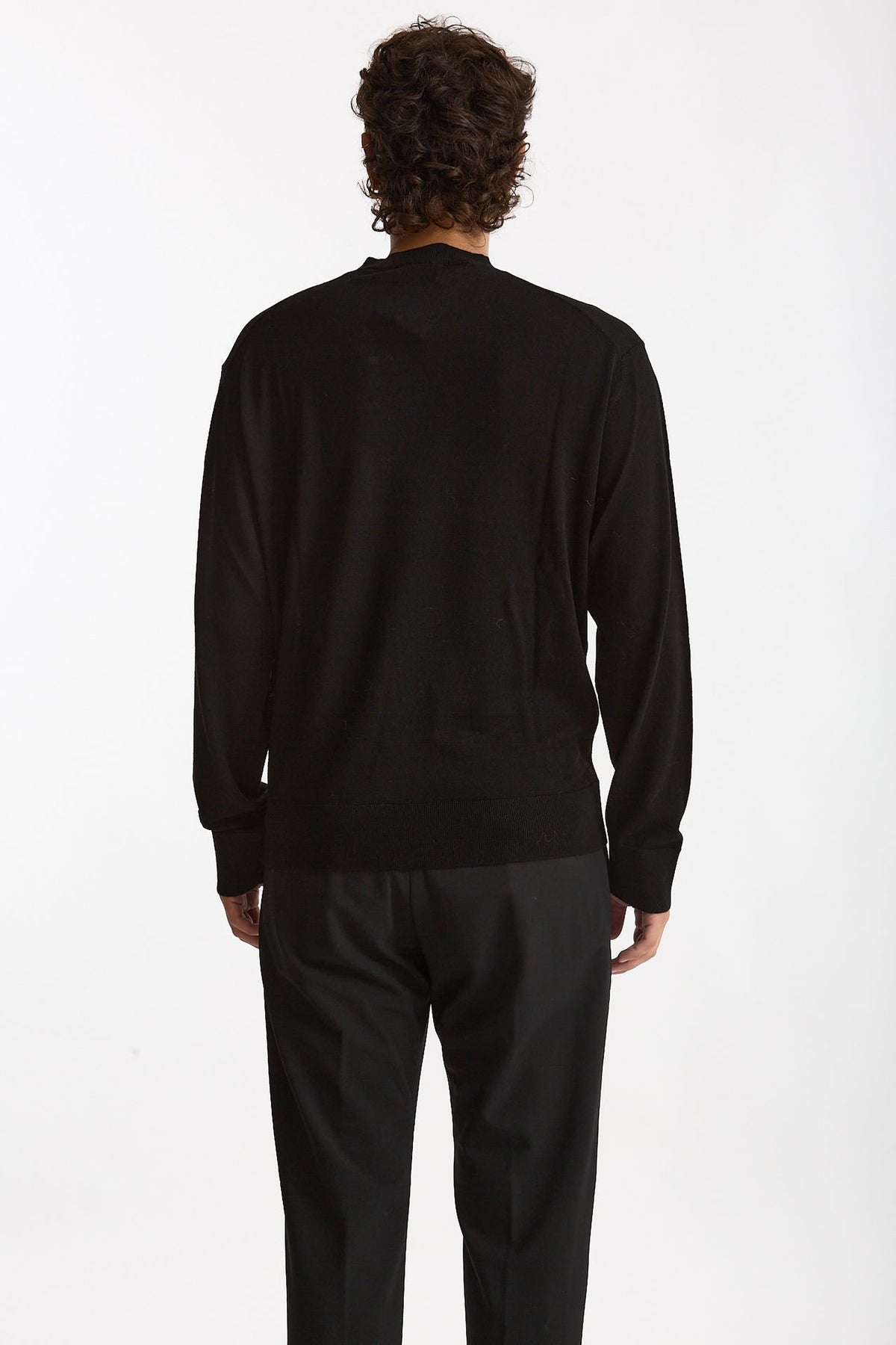 Maglia in lana e cashmere nero uomo Diana studio - 4