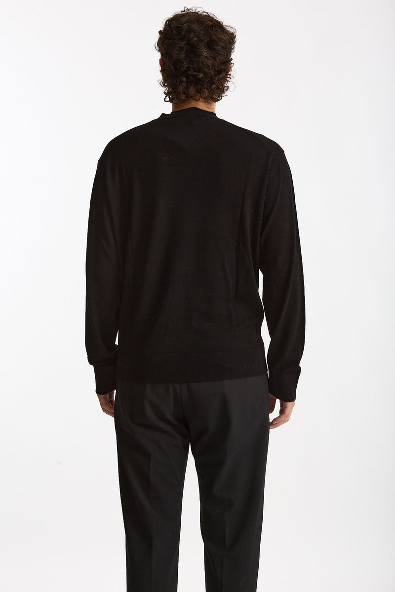 Maglia in lana e cashmere nero uomo Diana studio - 4