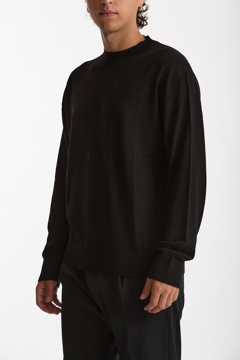 Maglia in lana e cashmere nero uomo Diana studio - 2