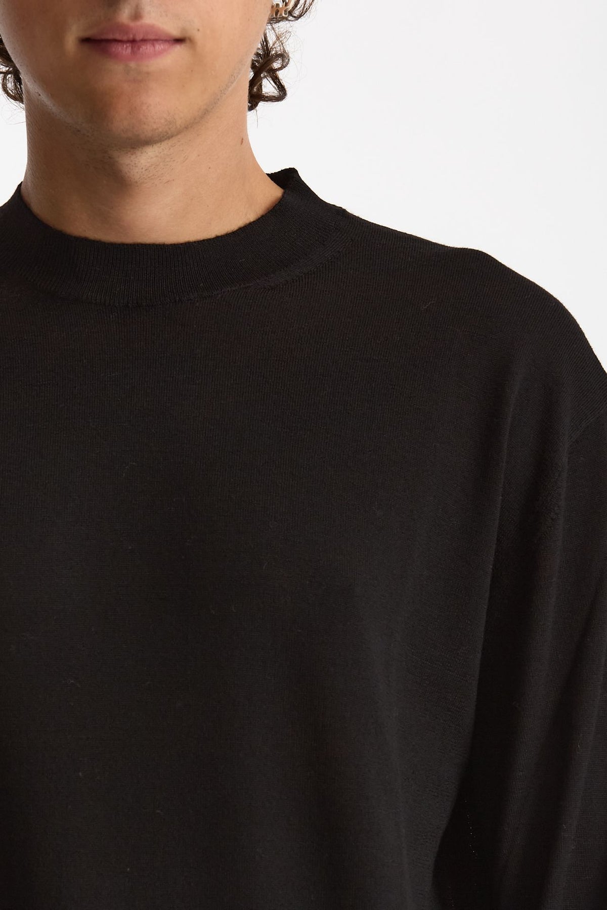 Maglia in lana e cashmere nero uomo Diana studio - 5