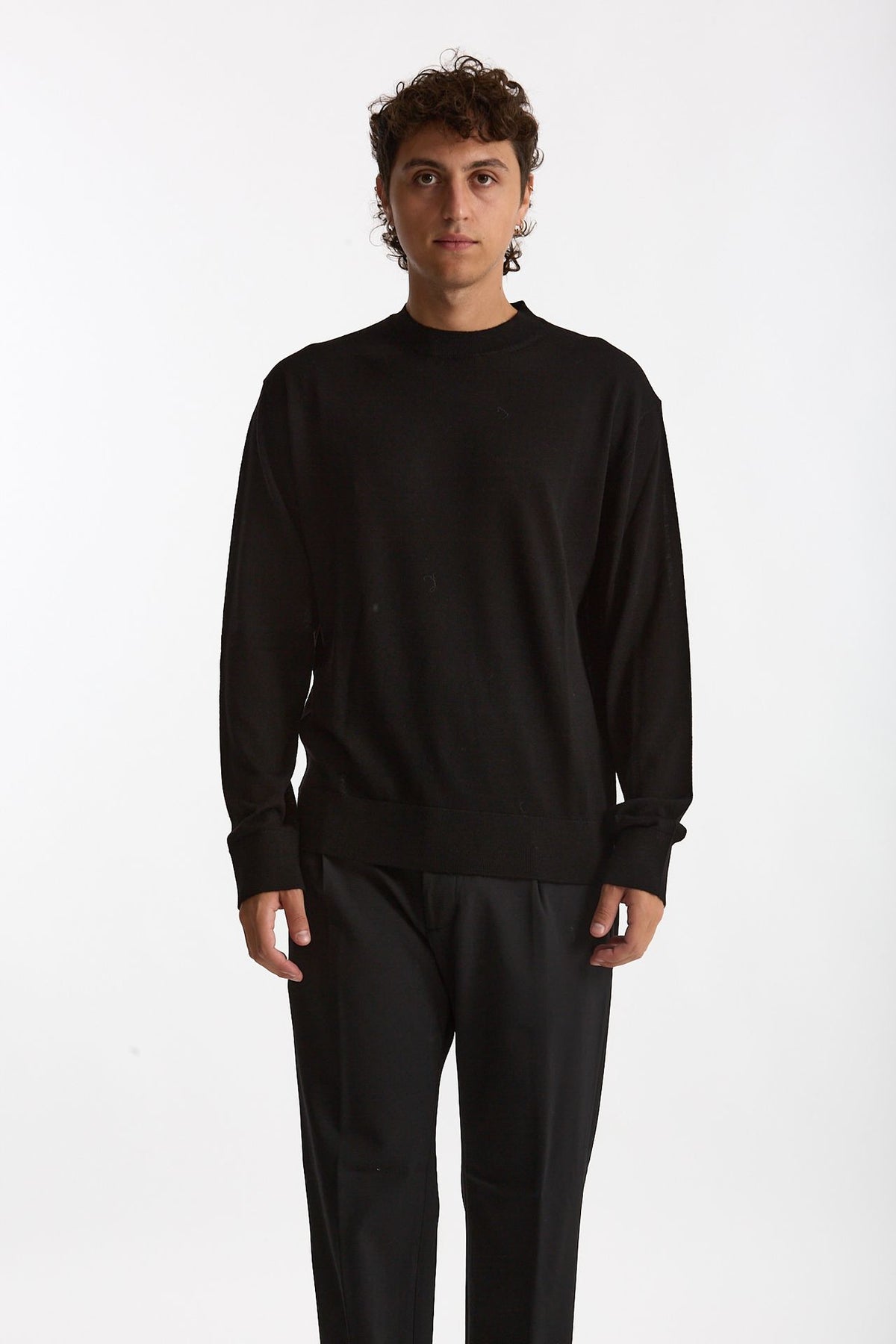 Maglia in lana e cashmere nero uomo Diana studio - 1
