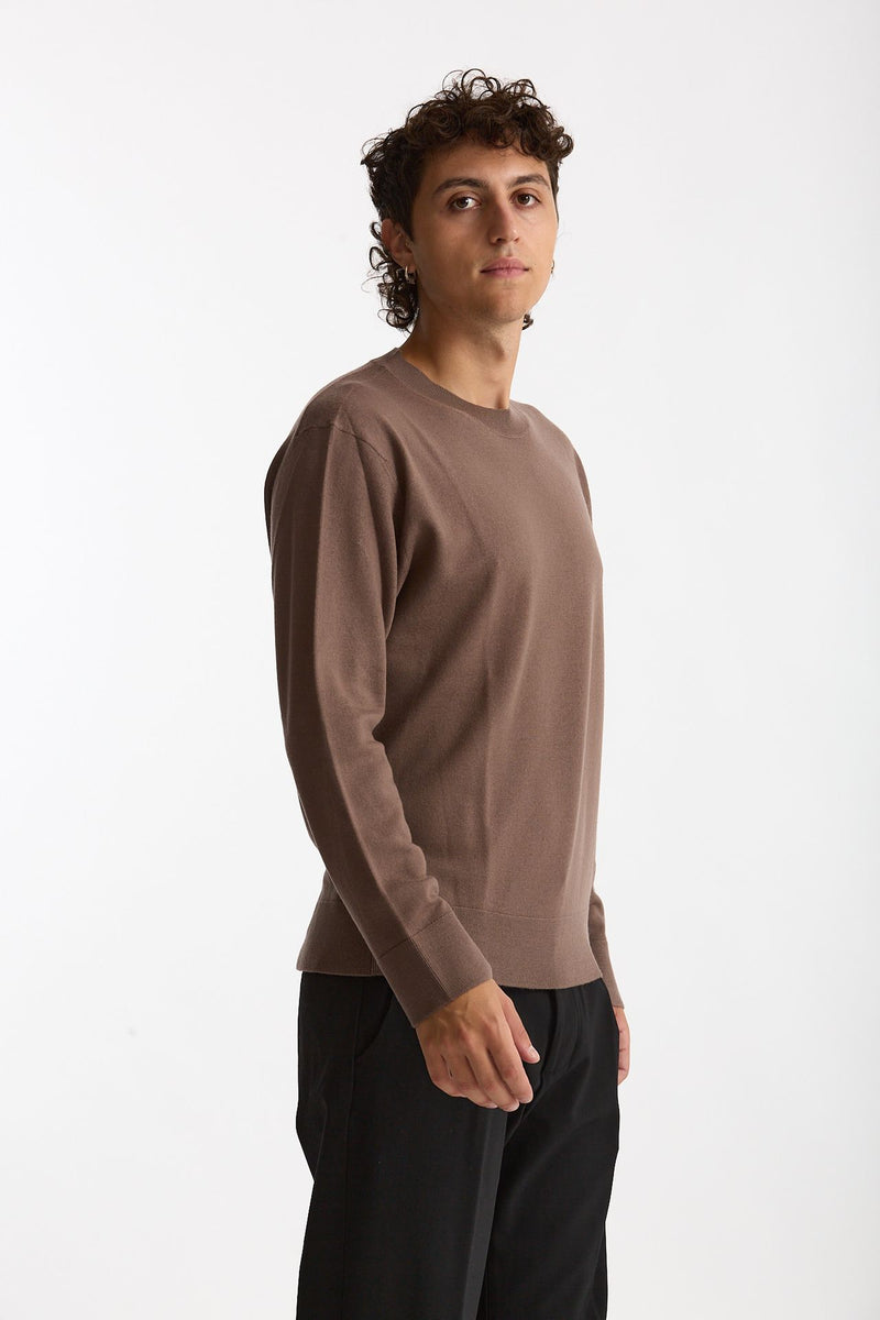 Maglia in lana e cashmere tortora uomo Diana studio - 3
