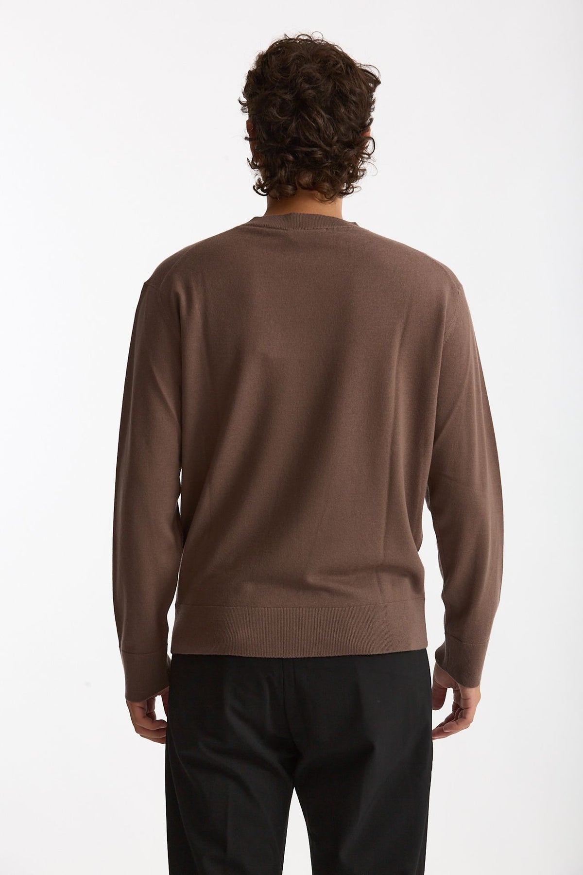 Maglia in lana e cashmere tortora uomo Diana studio - 4