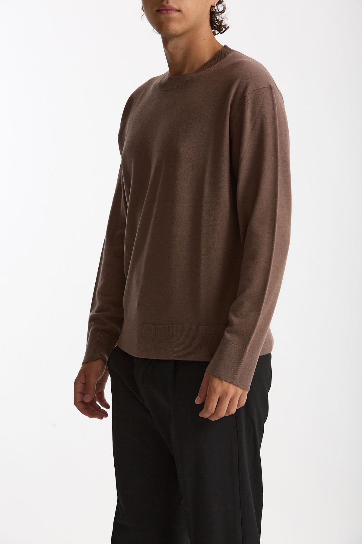 Maglia in lana e cashmere tortora uomo Diana studio - 5