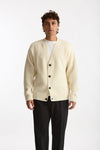 Cardigan in lana panna uomo Diana studio - 3