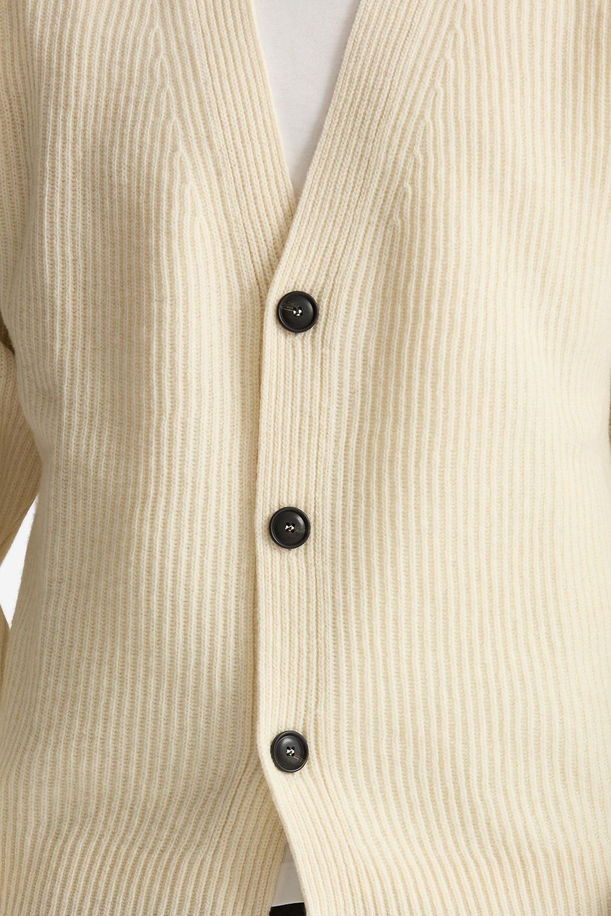 Cardigan in lana panna uomo Diana studio - 6