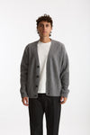 Cardigan in lana grigio uomo Diana studio - 2