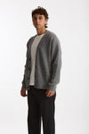 Cardigan in lana grigio uomo Diana studio - 1