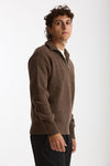 Maglia Mezza zip in lana marrone uomo Diana studio - 3