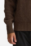 Maglia Mezza zip in lana marrone uomo Diana studio - 7