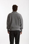 Maglia Mezza zip in lana grigio uomo Diana studio - 5