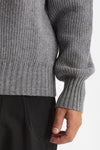 Maglia Mezza zip in lana grigio uomo Diana studio - 8