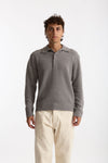 Polo in lana boucle’ grigio uomo Diana studio - 1