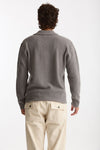 Polo in lana boucle’ grigio uomo Diana studio - 4