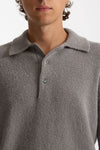 Polo in lana boucle’ grigio uomo Diana studio - 2